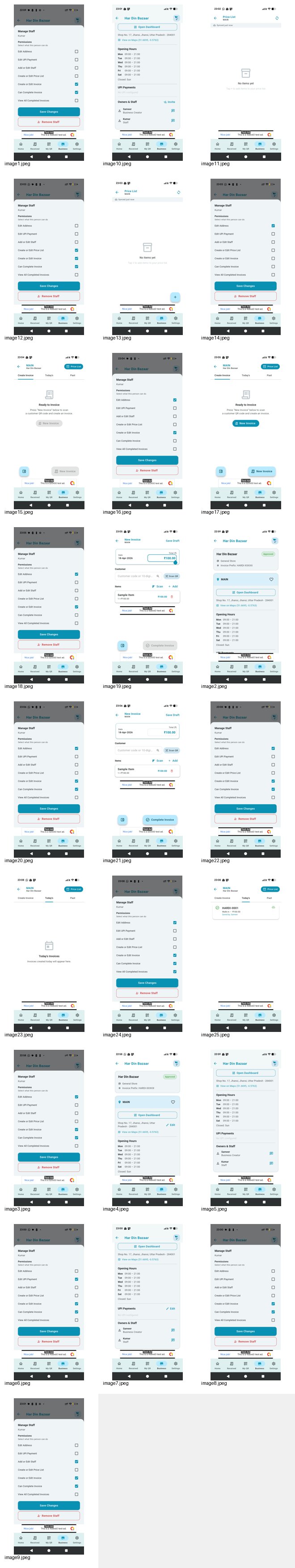 Staff permissions examples